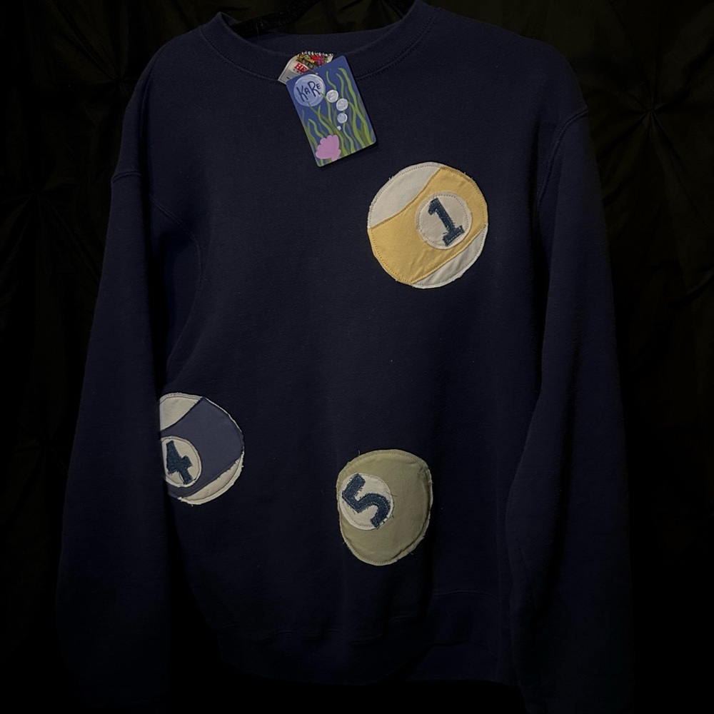 Navy Sweater patchwork
